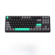 Zifriend Furrycube G87 Gasket Hot-swappable Wired Mechanical Keyboard ,Black+Dark Grey+Green, Noah silver Switch