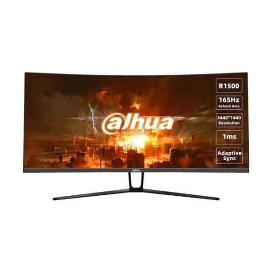 Dahua LM34-E330C 34 Inch UltraWide WQHD Display Dual HDMI, Dual DP Gaming Monitor