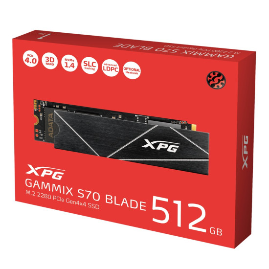 Adata XPG GAMMIX S70 BLADE PCIe Gen4x4 M.2 2280 512GB SSD