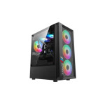  POWER TRAIN PT-701B ATX Mid Tower Gaming Case with 4 RGB Fan
