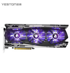 Yeston RTX 3060 12GB LB GDDR6 Backlit LHR Graphics Card With Copper Radiator Pipes