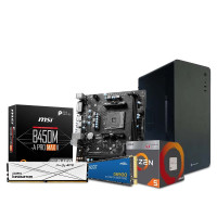 Budget PC Build AMD Ryzen 5 2400G Desktop Processor & MSI B450M-A PRO MAX II AMD AM4 Motherboard