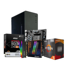 Budget PC Build AMD Ryzen 5 5500GT Desktop Processor & MSI B450M-A PRO MAX II AMD AM4 Motherboard
