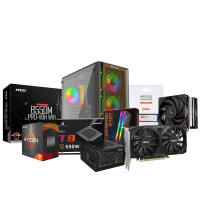 Budget PC Build AMD RYZEN 7 5700X Processor & MSI B550M Pro-VDH Wi-Fi AM4 AMD Micro-ATX Motherboard