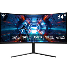 KTC H34S5 34 Inch 2K 180Hz HVA 1500R Curved Gaming Monitor