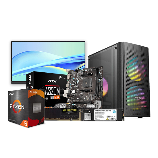 AMD Gaming PC Build With RYZEN 5 5600G and MSI A320M-A Pro Max