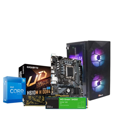 Intel PC Build with i5-12400 and Gigabyte H610M H Price in BD