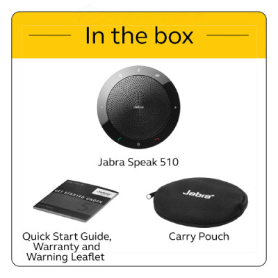 Jabra Speak 510 Wireless Bluetooth Portable Speaker for Smartphone Audio Conference