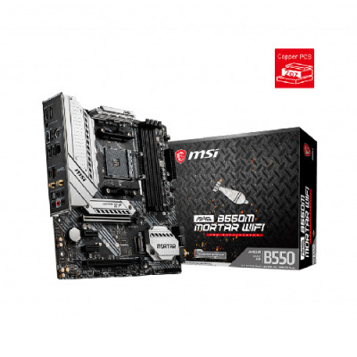 MSI MAG B550M Mortar Wi-Fi AM4 AMD Micro-ATX Motherboard (with PC Build)