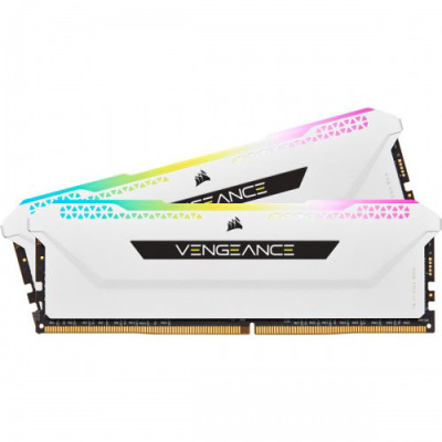 Corsair Vengeance RGB Pro SL 32GB (2x16GB) 3600MHz DDR4 Desktop RAM - White