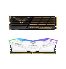 TEAM T-FORCE DELTA RGB 32GB (16GBx2) 6000MHz DDR5 RAM White & CARDEA Z44Q 2TB SSD Bundle
